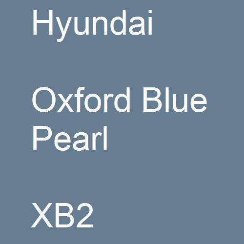 Hyundai, Oxford Blue Pearl, XB2.